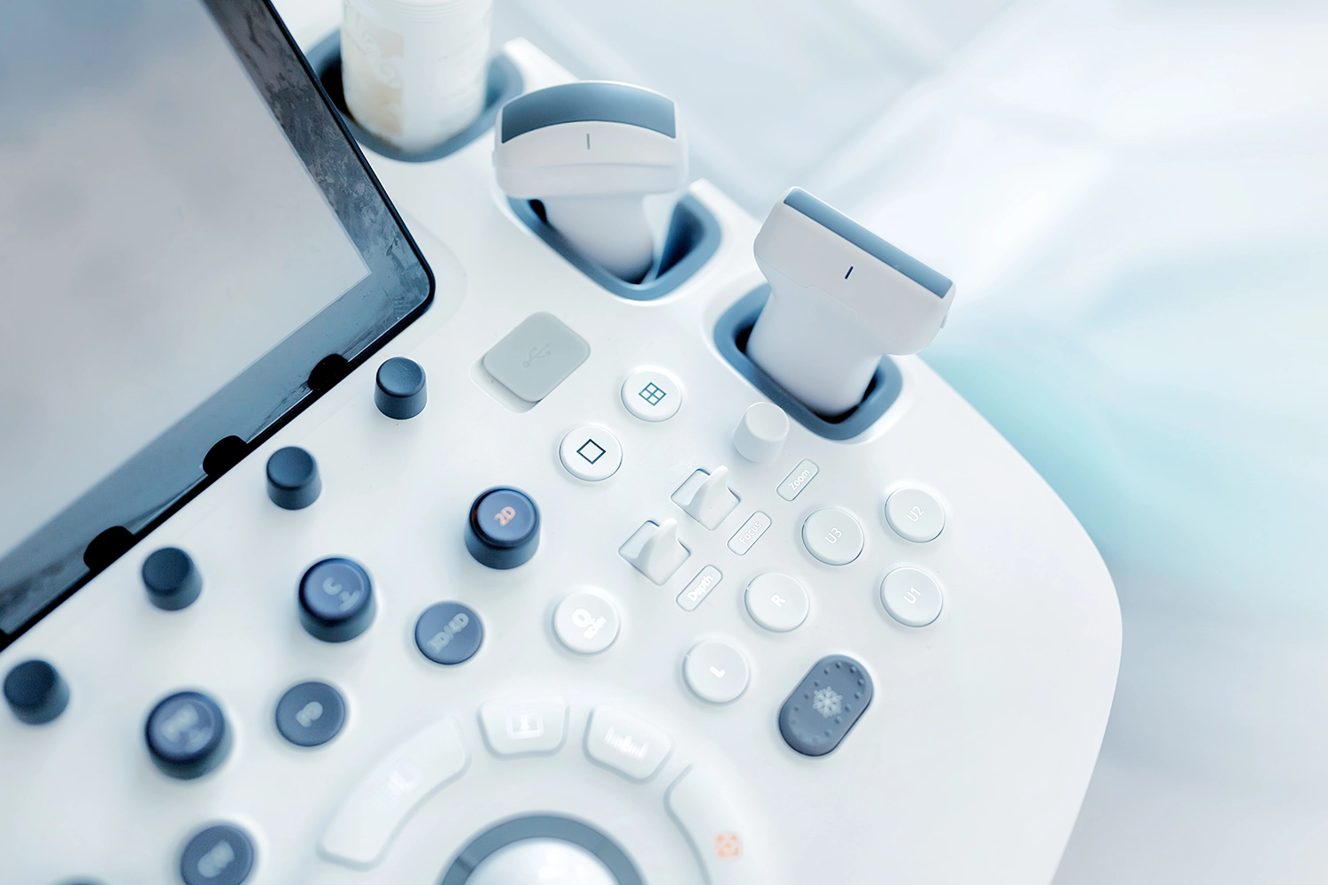 Échographe au sein d'un cabinet médical